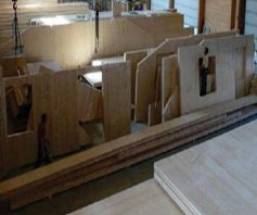 Твердотельная панель из клееных волокон древесины
